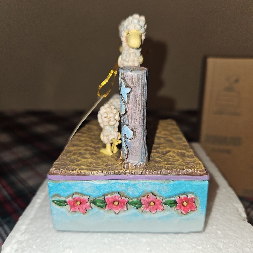 Jim Shore Peanuts Music Box "The Christmas Play" Woodstock Figurine Table Decor - Picture 6 of 8